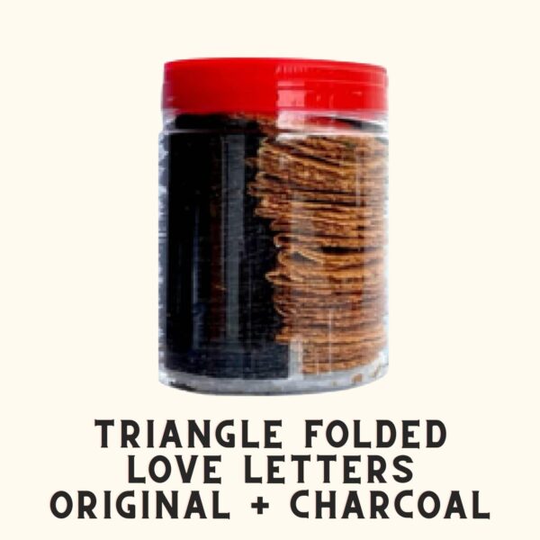 Triangle Folded Love Letters Original + Charcoal