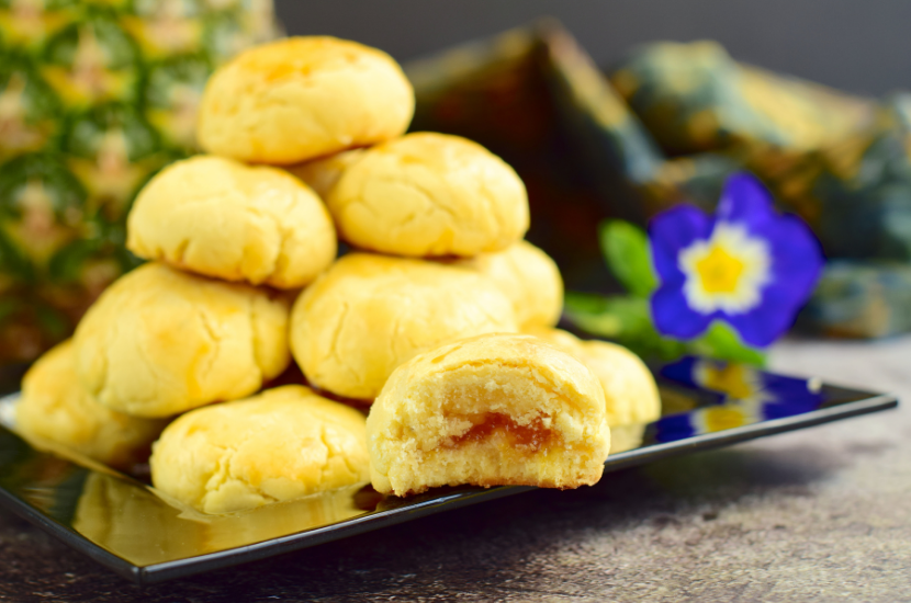 Pineapple tarts, one of the top 10 Chinese New Year cookies